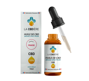 HUILE CBD - Broad Spectrum - FRAISE LA CBDIERE