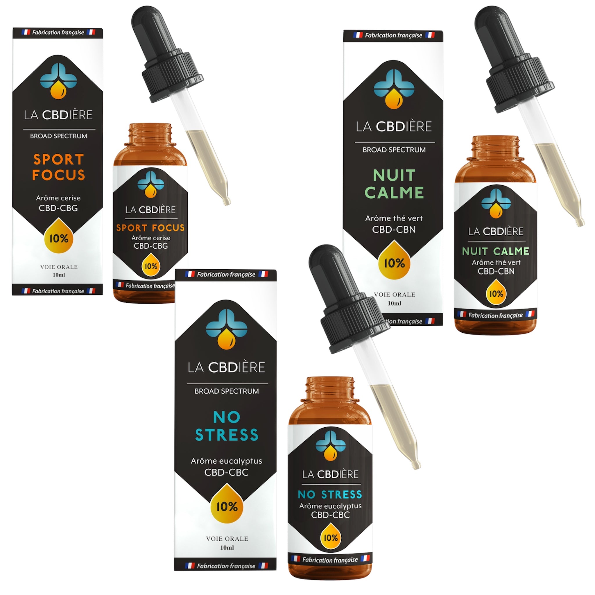 Huile de CBD pour stress et sommeil | Spectre complet & sans THC – LA CBDIÈRE