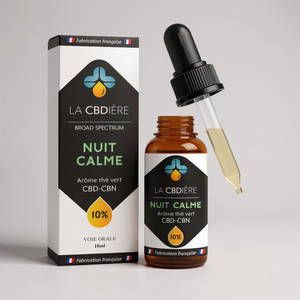HUILE CBD+CBN 10% - NUIT CALME - THÉ VERT 