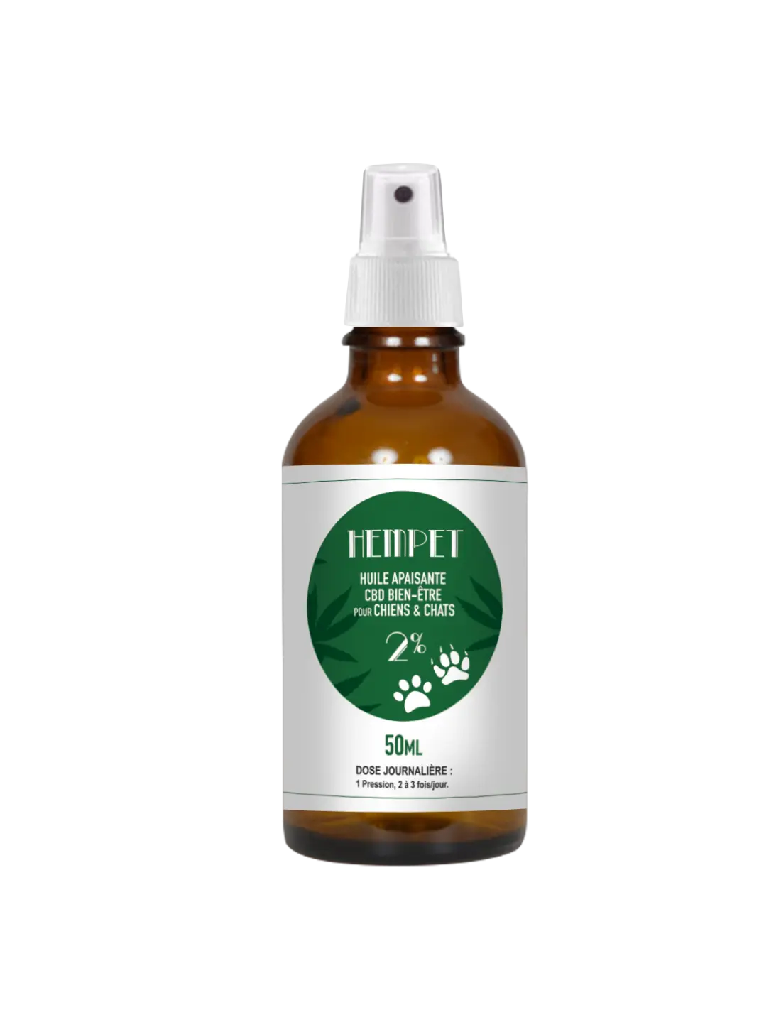 Huile apaisante CBD Bien-Être pour CHIENS et CHATS - 50ml La CBDière
